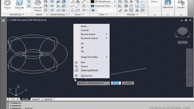 AutoCad 3d Modeling 10 ( Torus ) смотреть онлайн