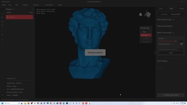 Revopoint Range 3D scanner - Complete Tutorial - scan of Caesar bust смотреть онлайн