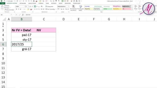 Excel: Numer Faktury staje się datą! смотреть онлайн