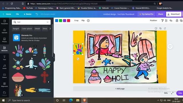 How to edit Thumbnail in Canva for beginners in Tamil смотреть онлайн