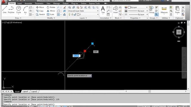 How to use polar stretch action dynamic block AutoCAD смотреть онлайн