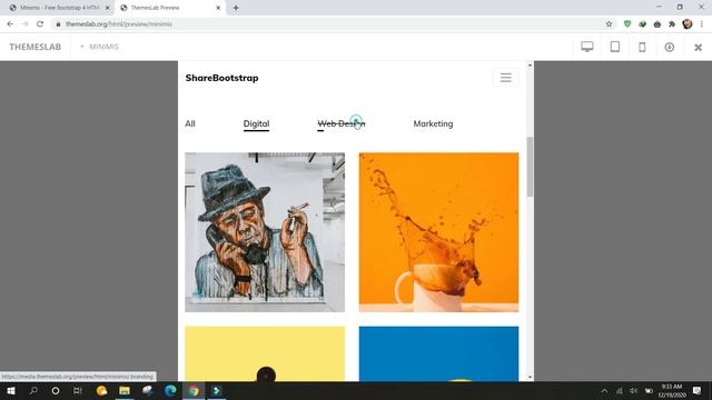Minimis: Free Bootstrap 4 HTML5 Portfolio Website Template смотреть онлайн
