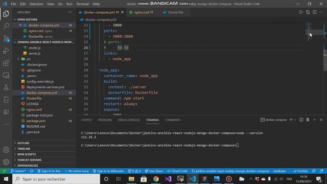 Create Docker Compose Orchestration for Reactjs, Nodejs and Mongodb (Part 3) смотреть онлайн