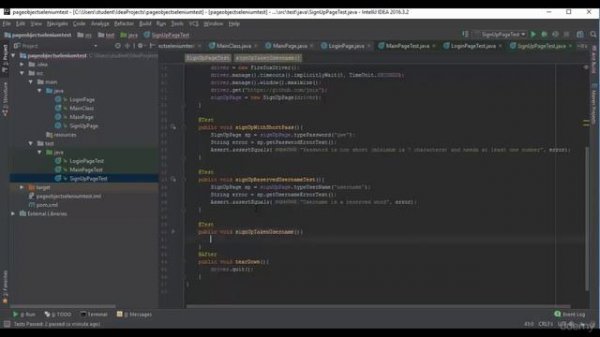 73 - Selenium WebDriver Java - Написание тестов на JUnit для класса SignUpPage