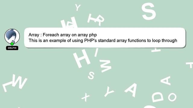 Array : Foreach array on array php смотреть онлайн