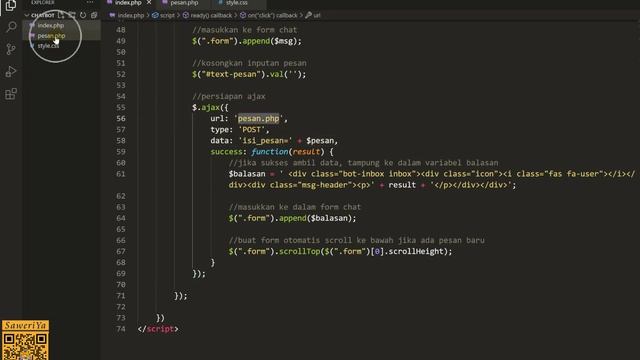 Cara buat CHATBOT dengan PHP & MySQL + JQuery Ajax | #2 смотреть онлайн