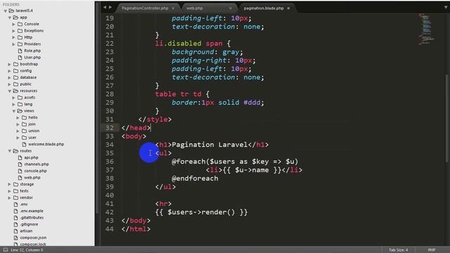 Laravel 5.4 Pagination part 10 - Pagination Laravel смотреть онлайн