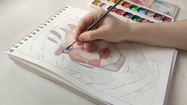 Как Нарисовать Красивую Девушку?/рисую акриловыми красками/заполняю скетчбук смотреть онлайн