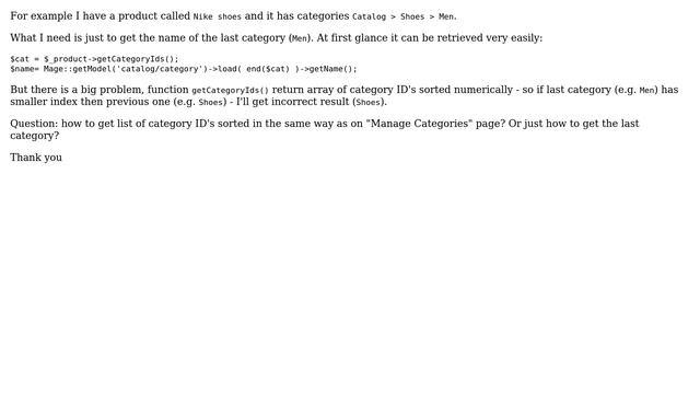 Magento: Category ID's order смотреть онлайн