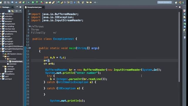 Throws and Throw Keyword in java Exception | Finally Block in Java Exception | ExceptionHandling смотреть онлайн