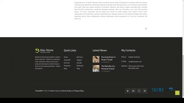 Alex Stone Personal Gym Trainer Theme | Free Template Chaz Br смотреть онлайн