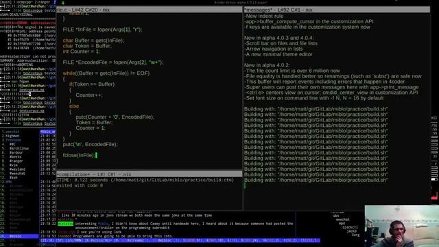 Practising Programming in C: 019 - Run-length Encoding (with some biographical chat) смотреть онлайн