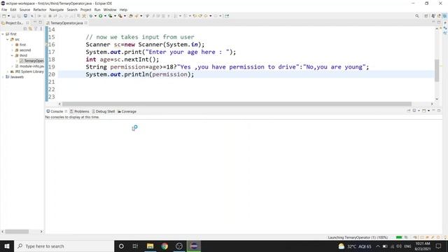 ternary operator in java | multiline conditions in ternary operator in java | java tutorial смотреть онлайн