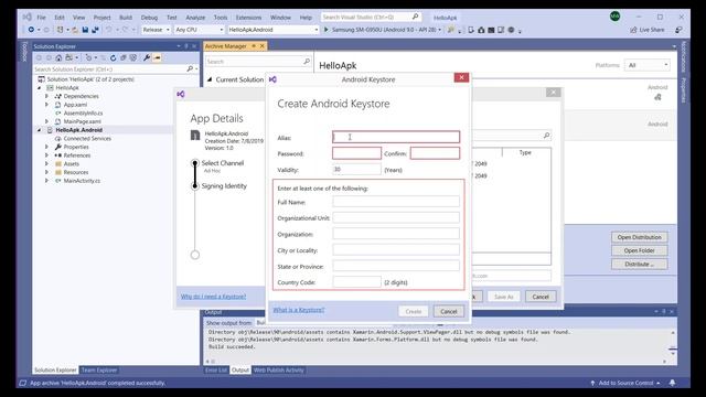 Create or generate Android APK file | Xamarin | Visual Studio 2019 смотреть онлайн