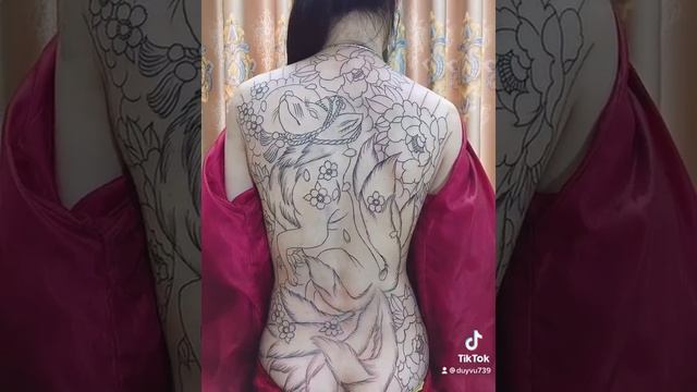 Hình Xăm Hồ Ly 9 đuôi