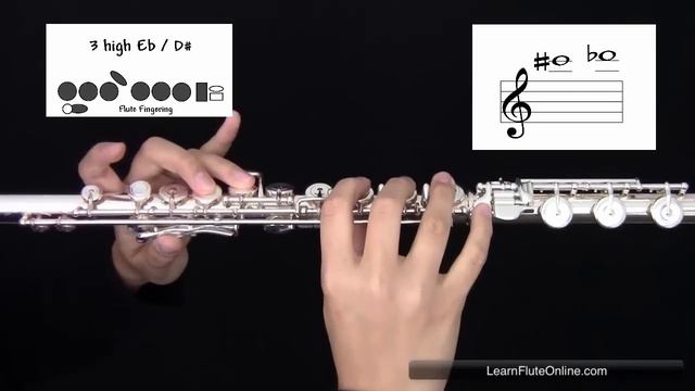 How To Play The Note E flat or D sharp Eb/D# on Flute: Learn Flute Online смотреть онлайн