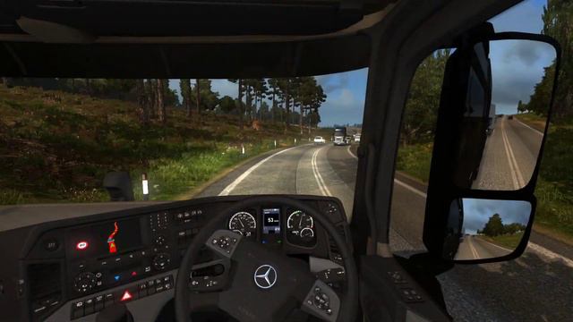 Heavy Rain Mercedes Actros | ETS2 | Euro Truck Simulator 2 [1.30] смотреть онлайн