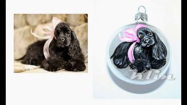 Dog Christmas ball 2. Новогодние елочные шары с собаками 2. смотреть онлайн