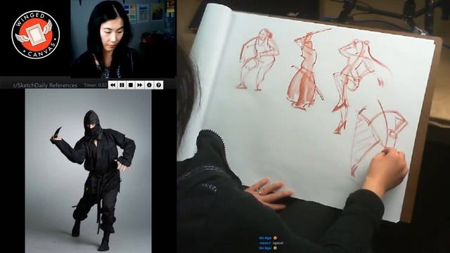 ? FIGURE DRAWING Quick Gesture Drawing ✍️ 2 minute practice - Livestream Demo with Fei Lu смотреть онлайн