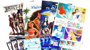 НАКЛЕЙКИ PANINI MIX#8 Принцессы Дисней,Лига справедливости,МОАНА,Стражи Галактики Surprise unboxing