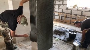 Быстрый способ кладки перегородок из пеноблоков
