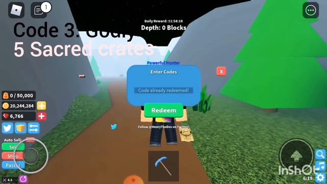 Code in treasure hunt simulator (Roblox) смотреть онлайн