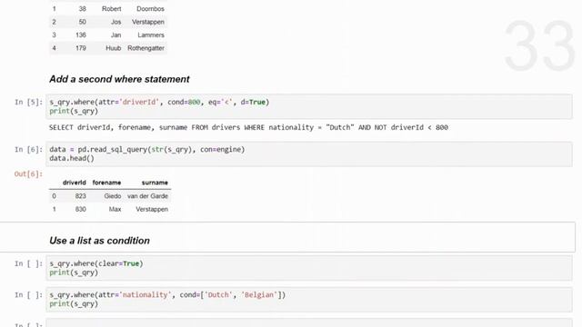 Getting started with sql_queries for Python - One minute demo - 2: Basic WHERE statements смотреть онлайн
