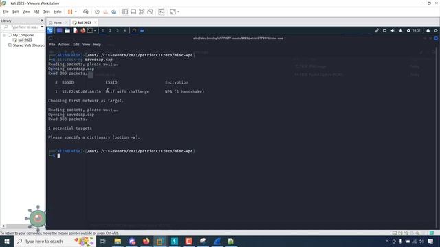 Get password from captured wifi packet | Patriot CTF 2023 смотреть онлайн