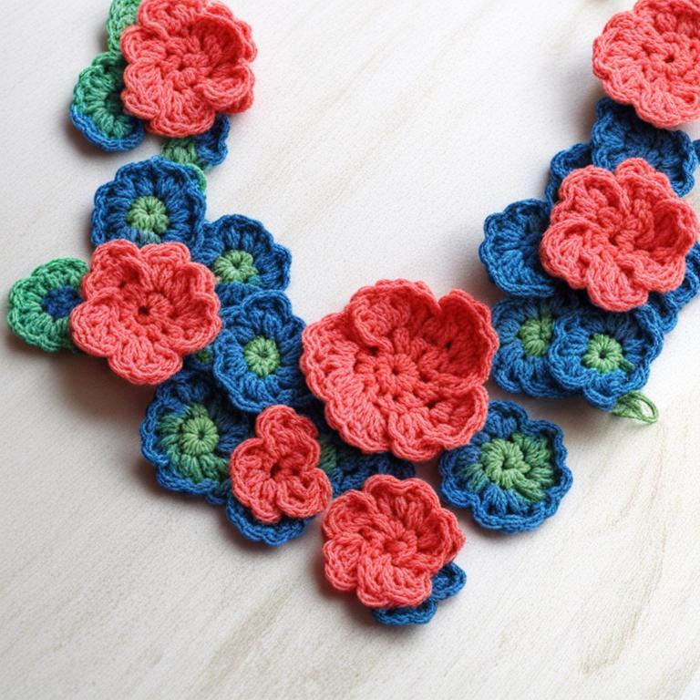 ВЯЗАНИЕ. Украшения, с цветами и листьями от нейросети. ПОДБОРКА №8. смотреть онлайн