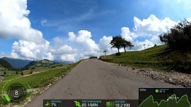 Ultimate 2 Hour Scenic MTB Cycling Workout Alps ?♂️? Langkofel Dolomiti Italy Garmin 4K