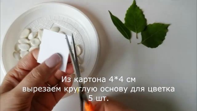 Цветы из природного материала. Аппликация из тыквенных семечек смотреть онлайн