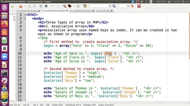 S5 CT Web programing class 20: M3: Loop and array in PHP смотреть онлайн