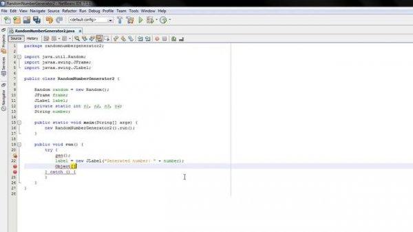 Java Tutorials: Random number generator 1: Getting started