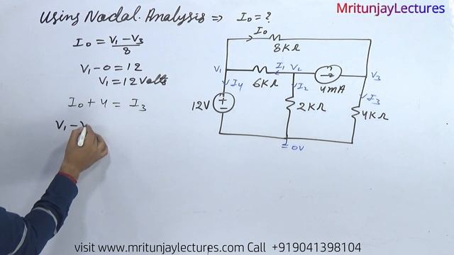 3.22 Nodal Analysis Numerical Example 22   Basic Electrical Engineering