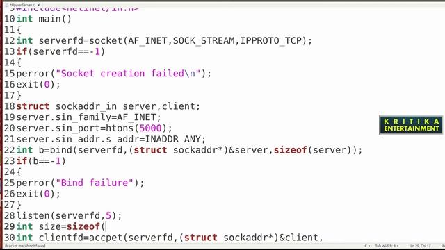 TCP Socket Programming in C | Socket Programming in C | Lower case to Upper Case Program in Socket смотреть онлайн