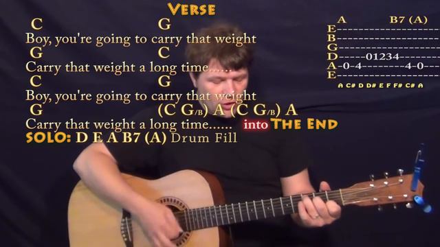 Golden Slumbers/Carry That Weight/The End (Beatles) Guitar Cover Lesson with Chords/Lyrics смотреть онлайн