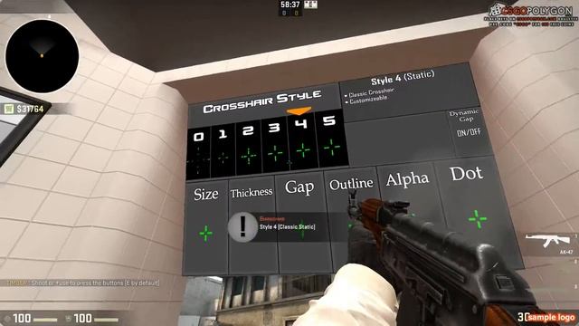 Как быстро поменять прицел в CS.GO смотреть онлайн