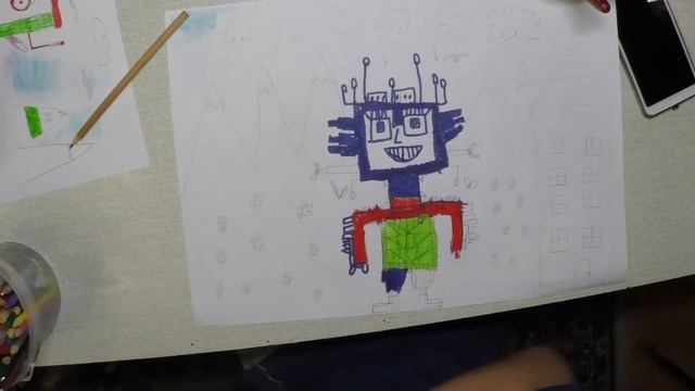 Рисуем робота смотреть онлайн