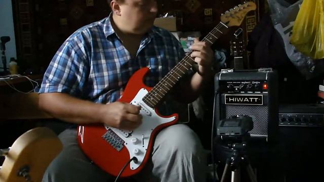 Электрогитара Philpro MS13 и Комбоусилитель Hiwatt Maxwatt Spitfire. Демонстрация работоспособности
