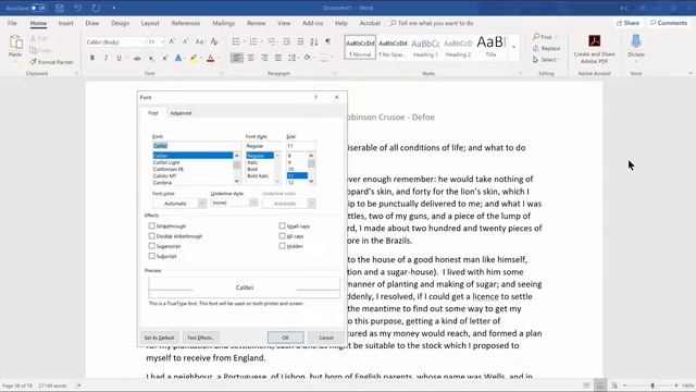 Set Font And Point Size in Word смотреть онлайн