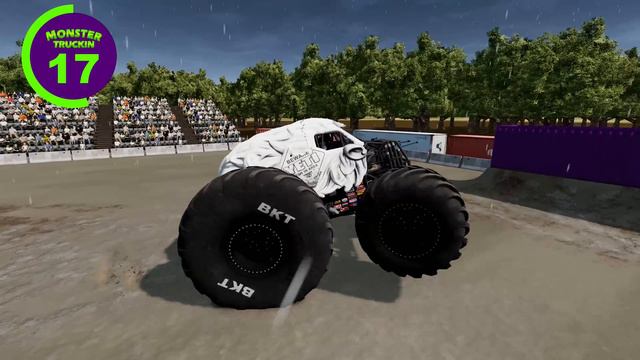 Monster Jam INSANE Racing, Freestyle and High Speed Jumps #3 | BeamNG Drive | Grave Digger смотреть онлайн