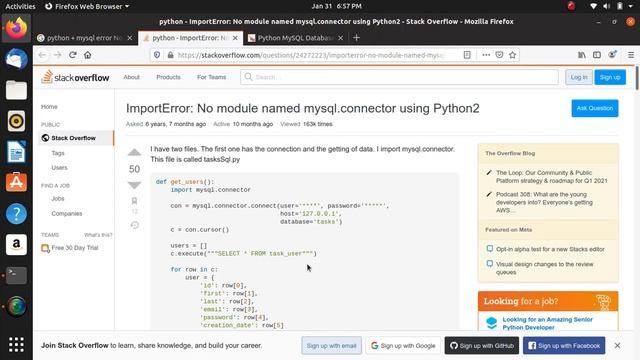 Connect MySQL database using Python смотреть онлайн