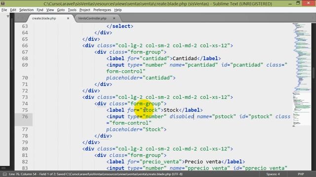 Sistema web PHP con laravel y Mysql (29-36) Registro Ventas Almacén смотреть онлайн