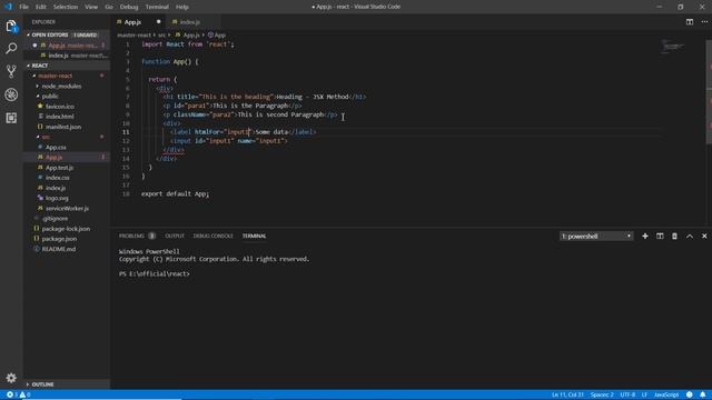 Using attributes in JSX смотреть онлайн