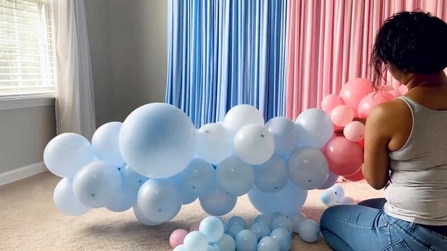 Gender Reveal Backdrop Tutorial | Gender Reveal Balloon Columns смотреть онлайн
