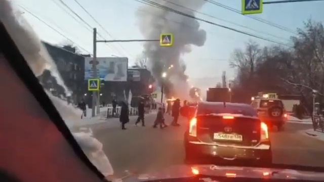 Иркутск, в Ново-Ленино сгорел пассажирский автобус. #иркутск #новоленино смотреть онлайн