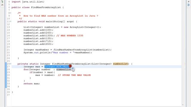 HOW TO FIND MAX NUMBER FROM AN ARRAYLIST IN JAVA смотреть онлайн