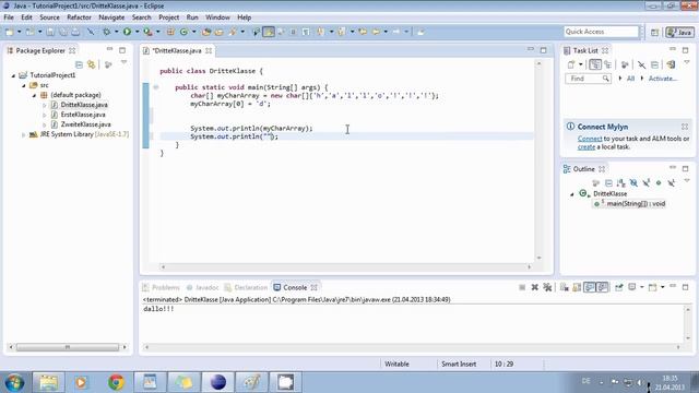 Programmieren Lernen für Anfänger - 03 - Char und Arrays - Java Tutorial смотреть онлайн
