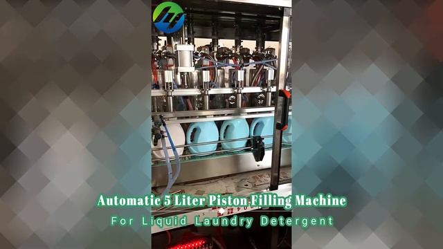 Automatic 5 Liter Piston Filling Machine for liquid laundry detergent смотреть онлайн