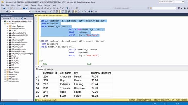 קורס SQL בסיסי, שיעור 30 - Multiple Rows Sub Queries смотреть онлайн